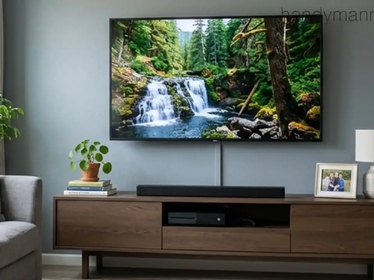Clean 65" TV wall mount